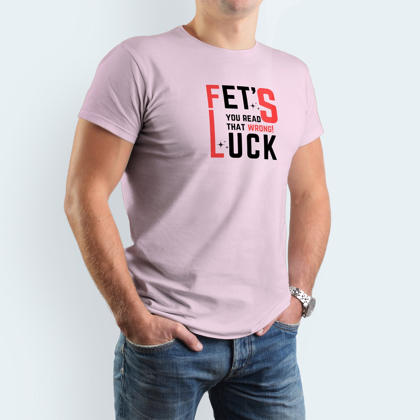 Fet's Luck | Men's T-shirt-charcoal Mélange