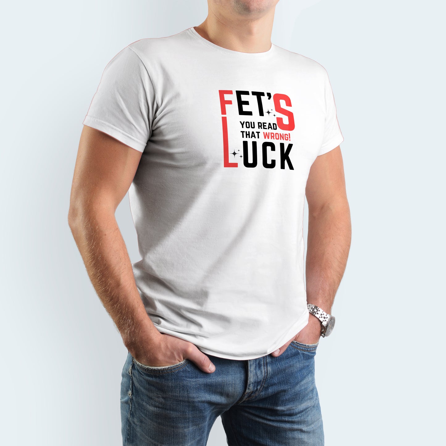 Fet's Luck | Men's T-shirt-Red