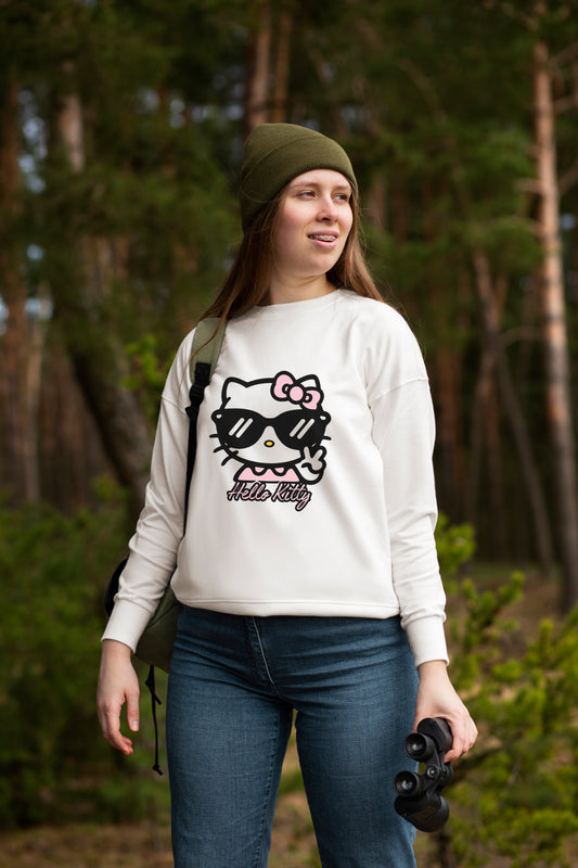 Funkariya Chic & Cool – Hello Kitty Style 🕶️🎀 |  SweatShirt for Women