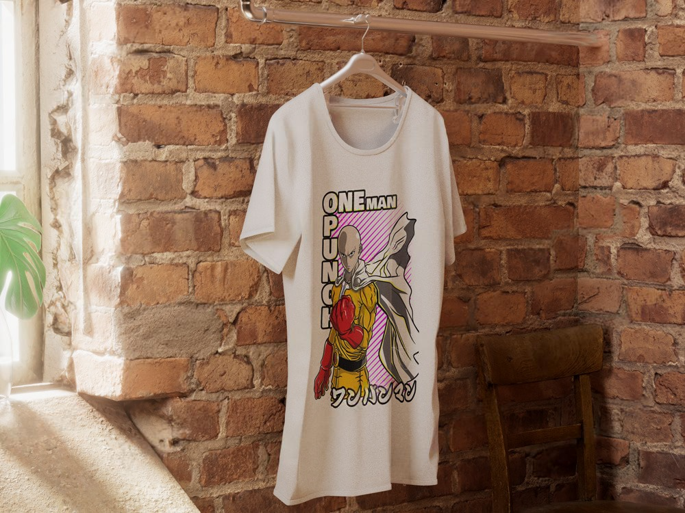 Heroic Minimalism: One Punch Man Tee | Funkariya's Oversized Tees