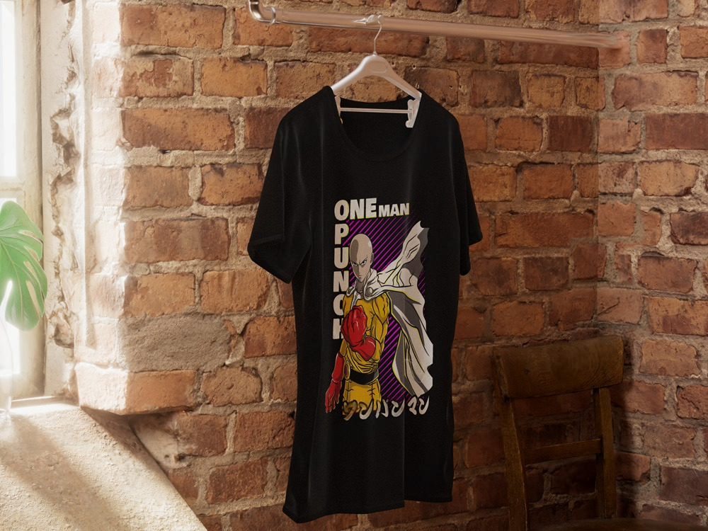 Heroic Minimalism: One Punch Man Tee | Funkariya's Oversized Tees