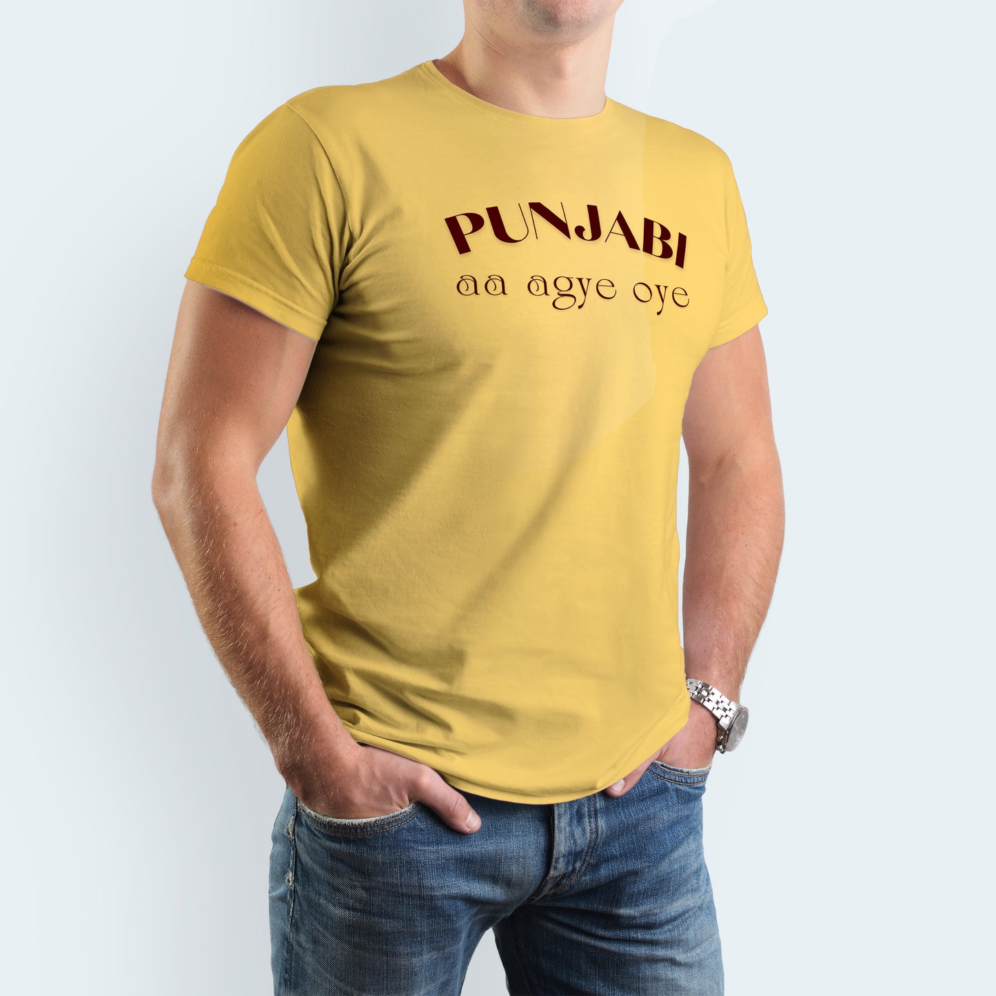 Punjabi Aa Agye Oye | Men's T-shirt-Sky Blue