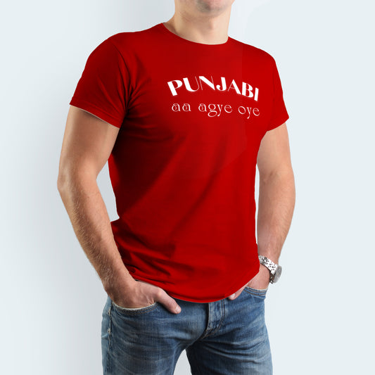 Punjabi Aa Agye Oye | Men's T-shirt-White