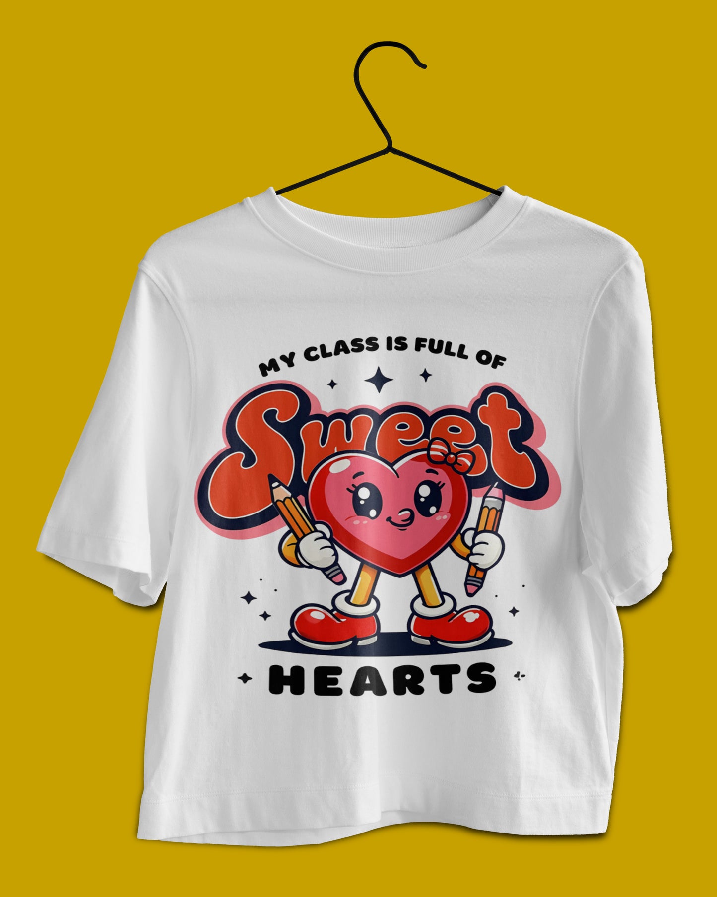 Funkariya Sweet Hearts Class Tee  | Women's Round Neck T-Shirt