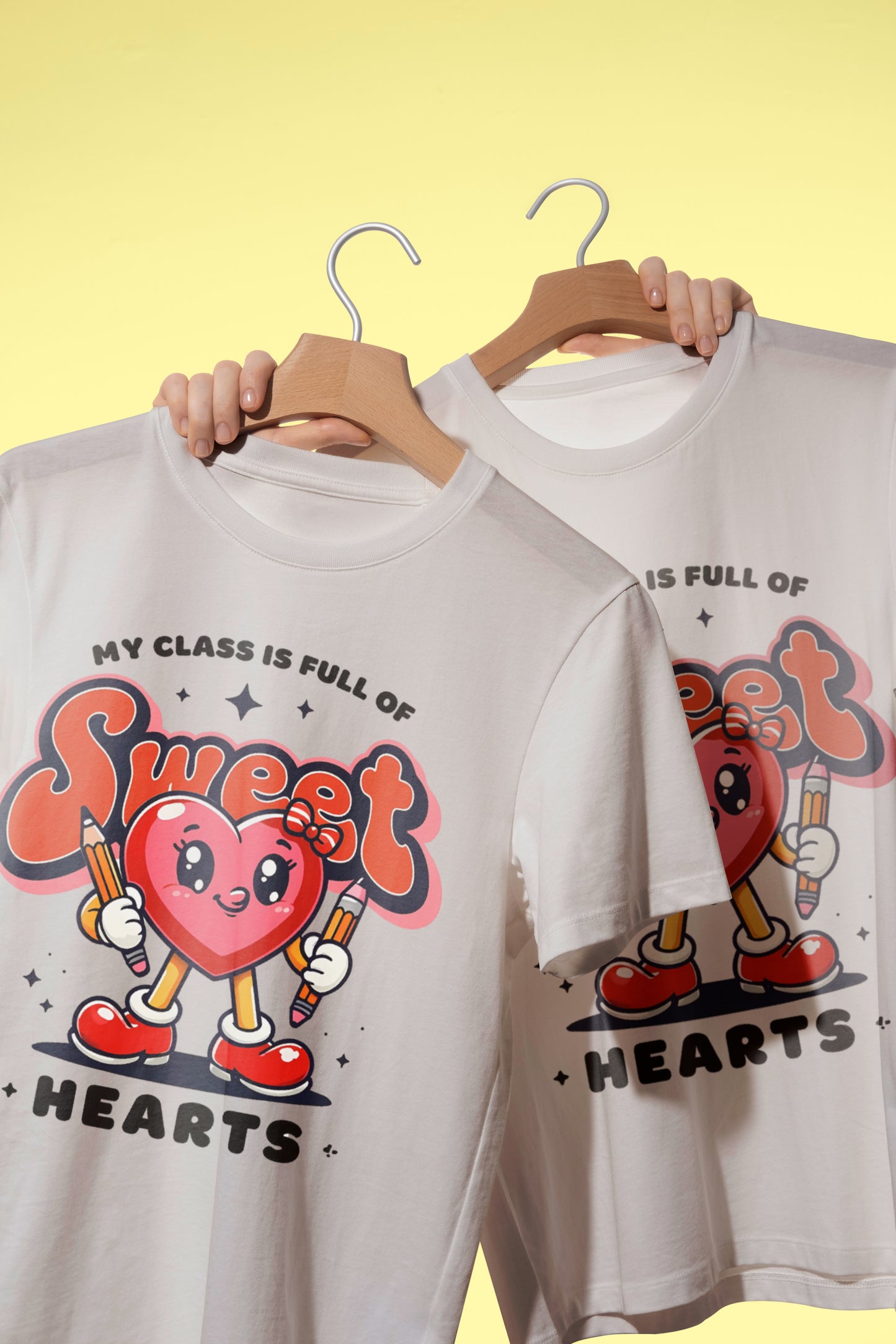 Funkariya Sweet Hearts Class Tee  | Women's Round Neck T-Shirt