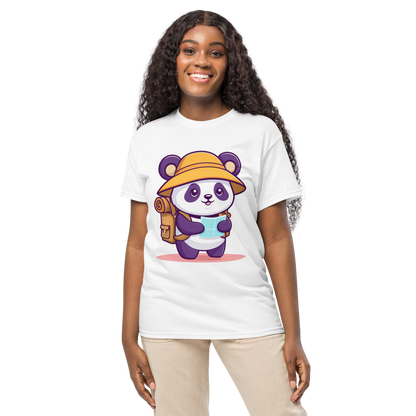 Explorer Panda | Travel Adventure Graphic Tee |  Women's Round Neck T-Shirt