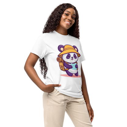 Explorer Panda | Travel Adventure Graphic Tee |  Women's Round Neck T-Shirt