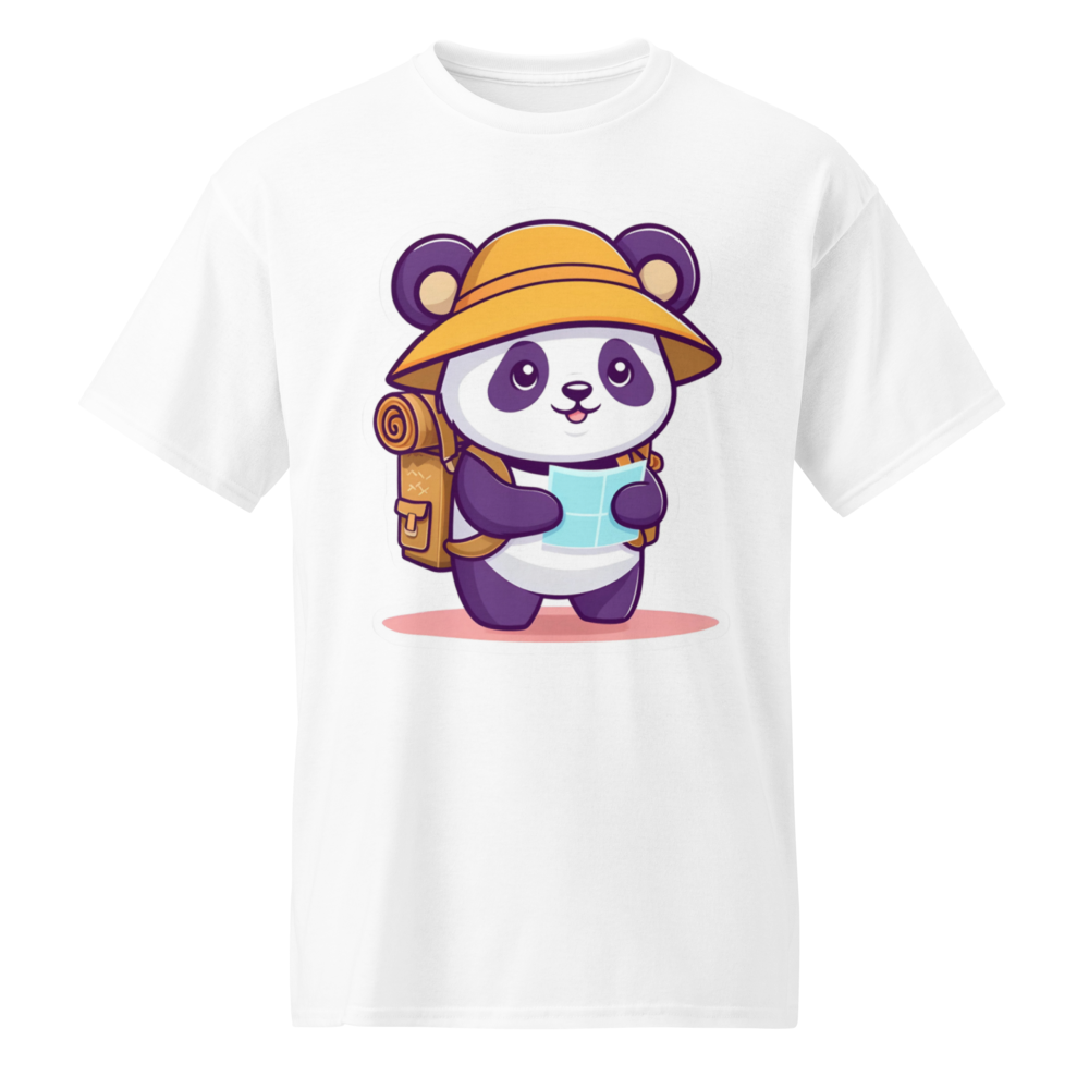 Explorer Panda | Travel Adventure Graphic Tee |  Women's Round Neck T-Shirt