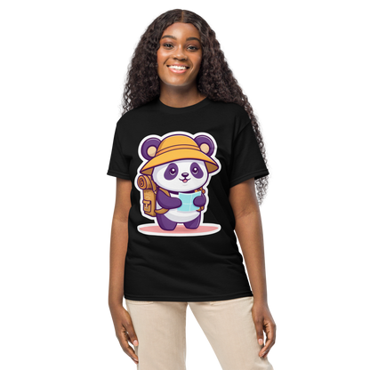 Explorer Panda | Travel Adventure Graphic Tee |  Women's Round Neck T-Shirt