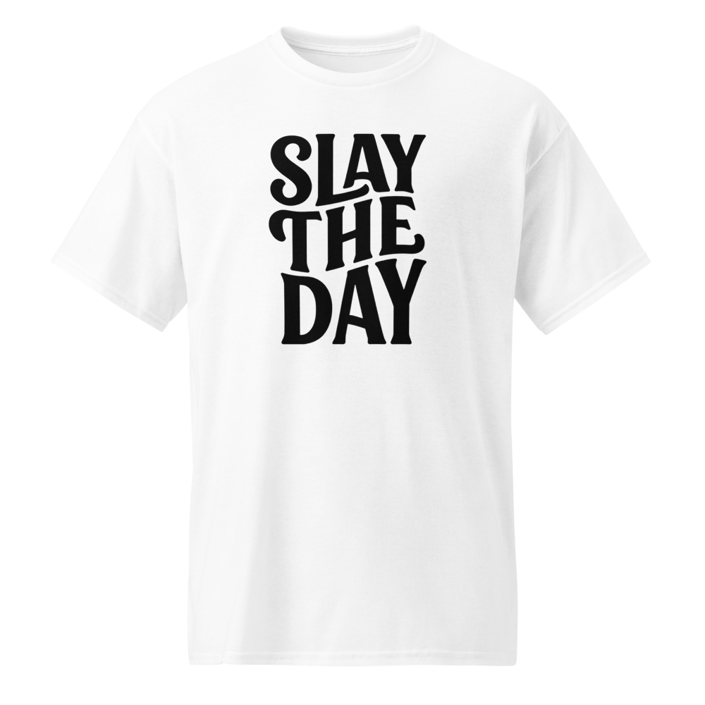 Slay the Day | Motivational Graphic Tee |  Women's Round Neck T-Shirt