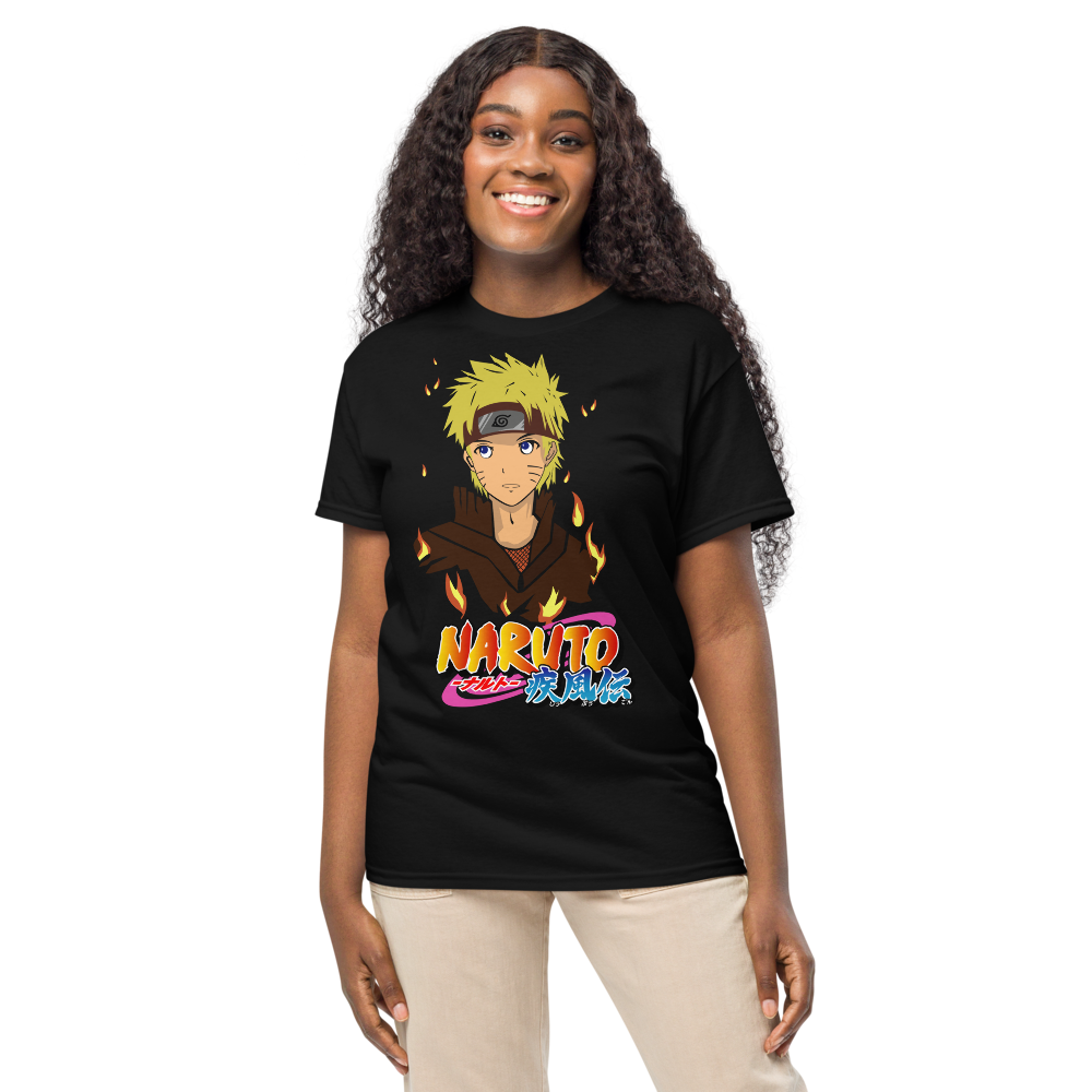 Flaming Resolve: Naruto Graphic Tee | Funkariya's Tees