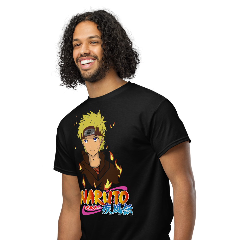 Flaming Resolve: Naruto Graphic Tee | Funkariya's Tees