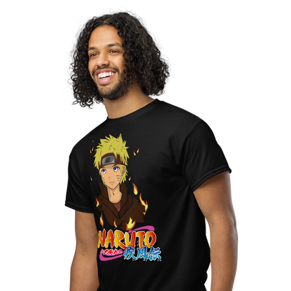 Flaming Resolve: Naruto Graphic Tee | Funkariya's Tees